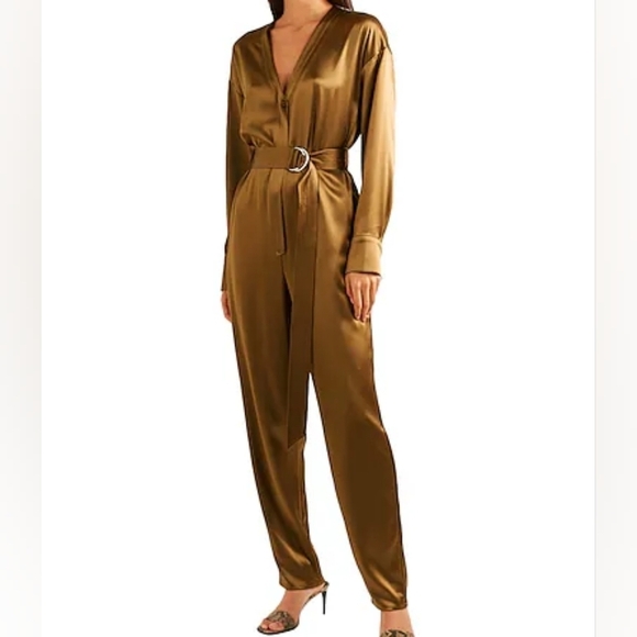 SALLY LAPOINTE Satin Jumpsuit - Picture 2 of 9